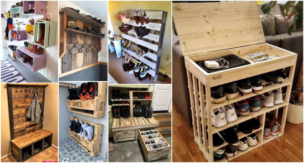Transforming Chaos into Chic with Pallet Shoe Racks