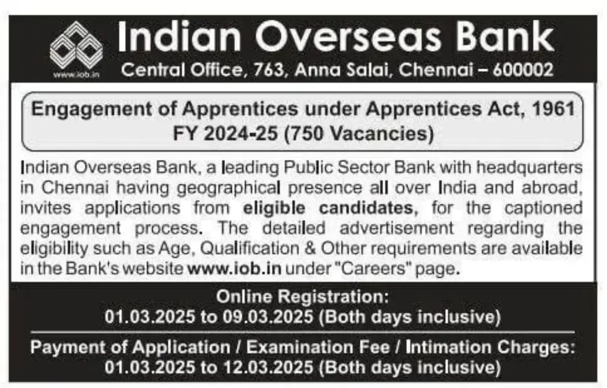 Indian Overseas Bank (IOB) LBO Recruitment: Details, Eligibility Criteria, Apply, Salary & Benefits