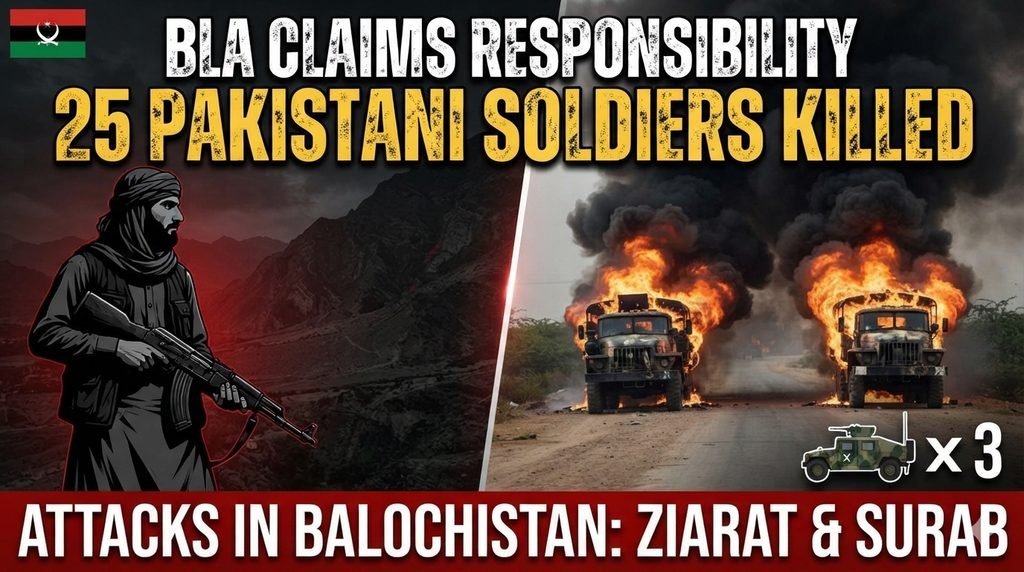BLA Claims 25 Pakistani Military Personnel Killed in Two Balochistan Attacks 1 BLA Claims 25 Pakistani Military Personnel Killed in Two Balochistan Attacks